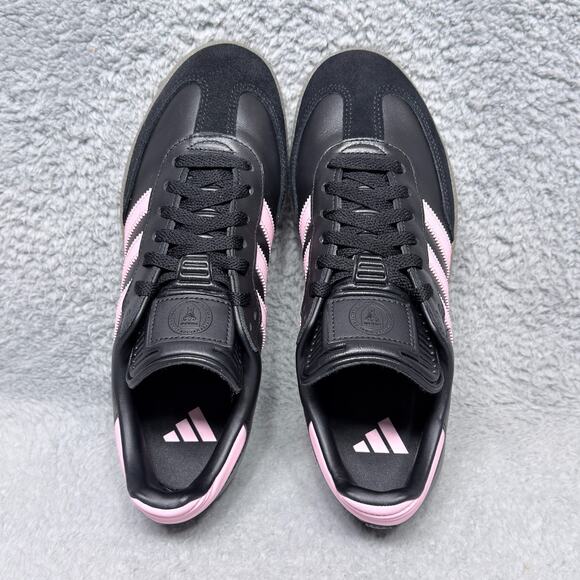 Adidas Samba Inter Miami CF Mens Size 9 Sneakers Black Pink Leather - Picture 6 of 10
